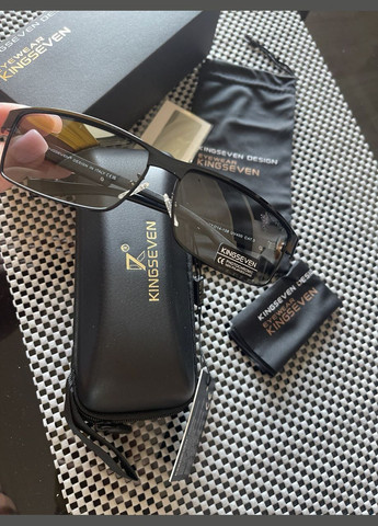 Мужские поляризационные очки фотохромные с футляром и подарочной коробкой KINGSEVEN (315889536)