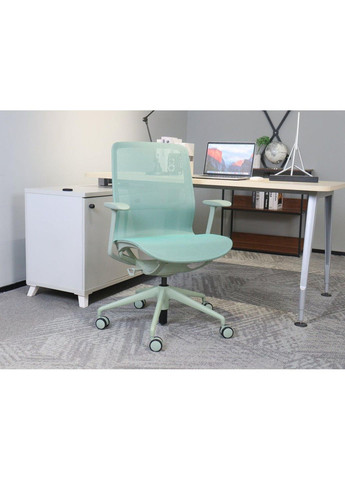 Кресло поворотное REGINA зеленая сетка/каркас Intarsio (367253582)