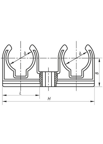 Подвійне кріплення для PPR труби 20 K0080.PRO (KP0096) KOER (321205674)