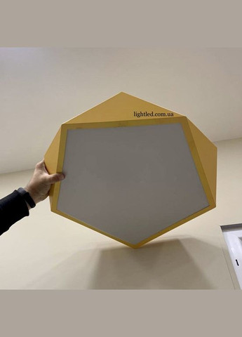 Желтая 52см светодиодная люстра с пультом "Звездочка"(52-77 YELLOW) No Brand (370070798)