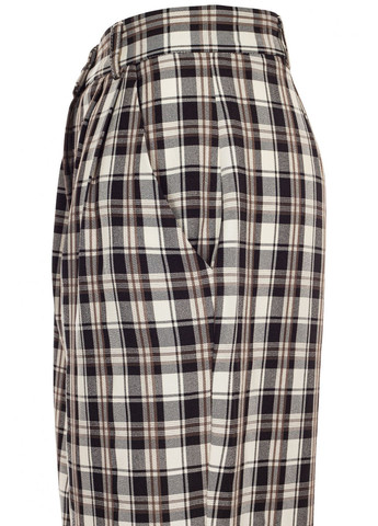 Жіночі брюки банани в клітинку із защипами (ll200323391) LadyLike (333341659)