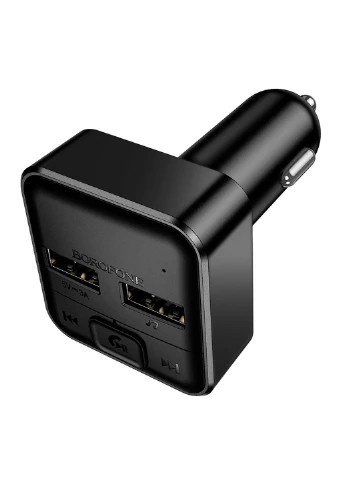 ОЗУ с FM-модулятором BC63 Selecto car BT FM transmitter Black Borofone (388529578)