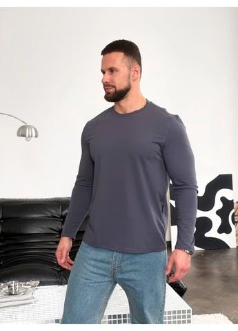 Графитовый лонгслив No Brand