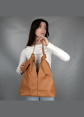 Сумка женская шопер кожаная 03875 с одной ручкой рыжая Virginia Conti (325615747)