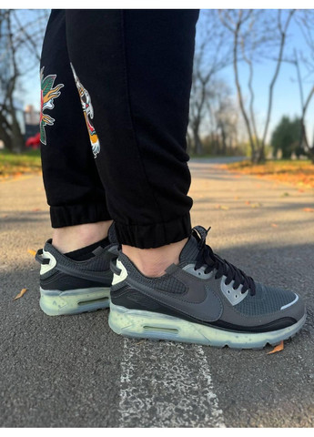 Серые демисезонные кроссовки мужские nike air max 90 terrascape grey black white найк аир макс 90 No Brand