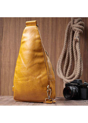 Яркая женская сумка из экокожи с акцентом на текстильную лямку 18х33х10 см Vintage (315874274)