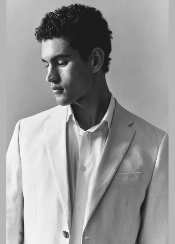 Піджак із льону slim fit H&M (336494302)