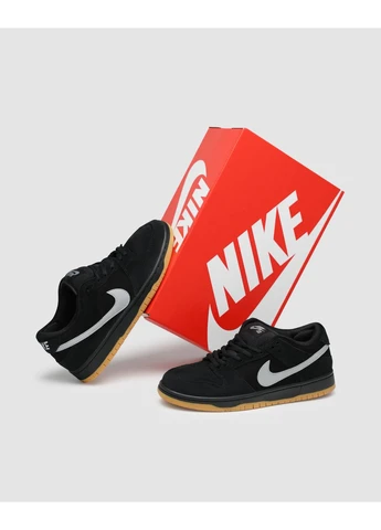 КРОСІВКИ ЖІНОЧІ NIKE SB DUNK LOW PRO BLACK GREY НАЙК СБ ДАНК ЧОРНІ No Brand чорні демісезони (391051358)