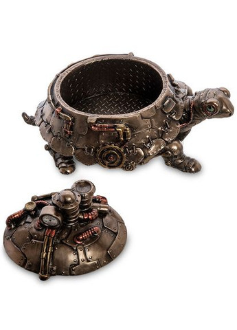 Шкатулка для украшений в стиле Стимпанк Черепаха 17 см 1906384 бронзовое покрытие Veronese (302239239)