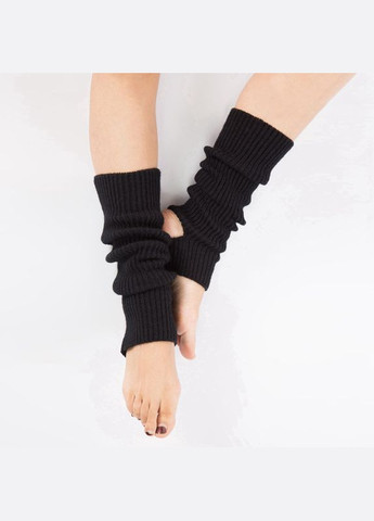 Гетри в рубчик до коліна чорні One Size No Brand (308250691)