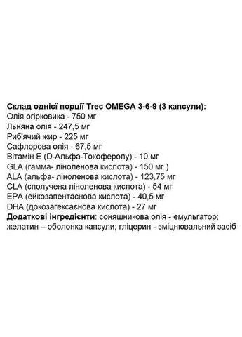 Омега для спорту Omega 3-6-9 90 Caps (000024907) Trec Nutrition (377543521)