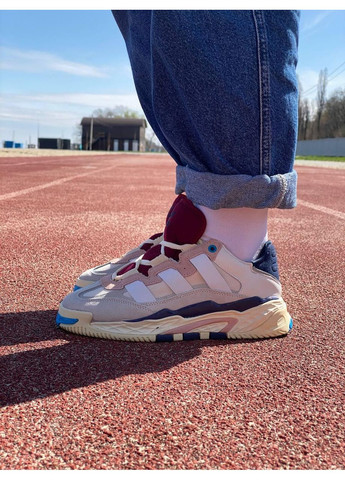 Комбіновані Осінні кросівки чоловічі adidas niteball colors адідас найтбол No Brand