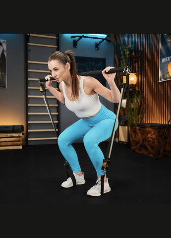 Палиця гімнастична з еспандерами TX-023TS 14-74кг TREX Sport (311949258)