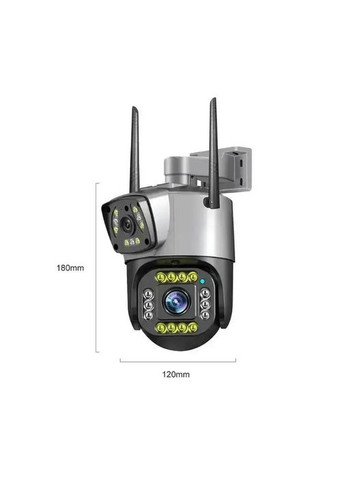 Камера для спостереження, Ip камери відеоспостереження онлайн вуличні, відеокамера вулична вайфай GOPRO A0203 (361205062)