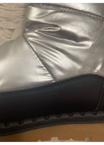 сріблясті No Brand Чоботи дутики жіночі зимові (369363681)