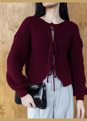 Бордовый демисезонный кардиган Larionoff