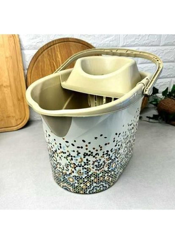 Ведро МОП с отжимом 13л Мозаика "ELIF" Elif Plastik (361151019)