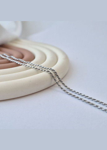 Серебряная цепочка цепь Круглый Жгут см серебро 925 пробы Родированное 4.20г 802р2/45 No Brand (319159193)