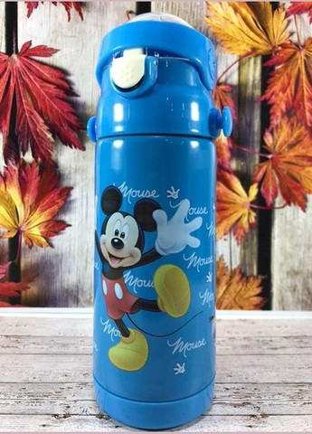 Термос детский с трубочкой питьевой 500 мл синий(1756374549) No Brand (329723646)