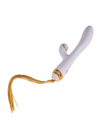 Вібратор-кролик з пульсацією і флоггером SEVANDA Whip Vibrating Massage Wand (23*3.7см) Lockink (315013810)