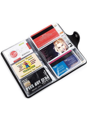 Візитниця велика 13905 шкіряна Чорна Shvigel (331906351)