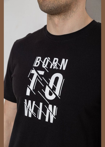 Черная футболка мужская с принтом, 241r1901 Ager