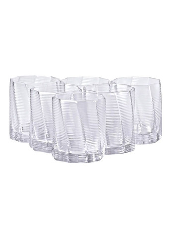 Набір склянок 3-D print 6 штук по 300 мл, прозорий Yiwu HP-16-15 No Brand (352061131)