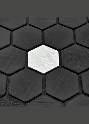 Самоклеюча алюмінієва плитка 300х300х3мм Чорна мозаїка SW-00001929 Sticker Wall (315791536)