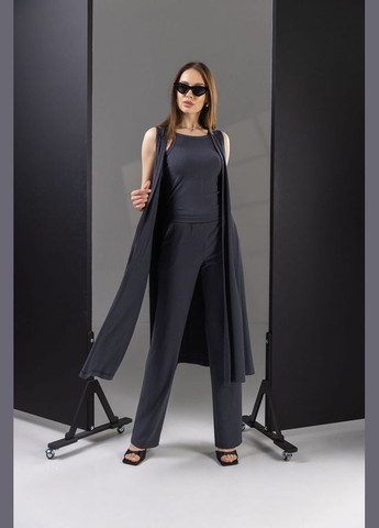 Жіночий комплект топ на бретелях і подовжений жилет (1788) Triko Bakh (334710598)