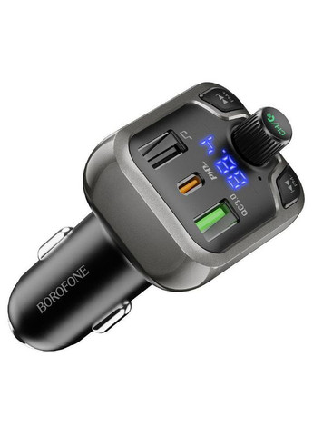 Авто зарядное с FMмодулятором bc38 Flash Energy 2 выхода USB + Type-C PD 20W Borofone (279554754)