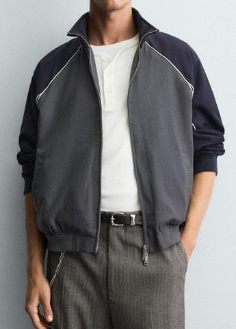 Комбинированная демисезонная куртка Zara