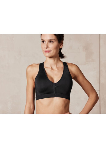 Спортивний топ з ущільненими чашками для жінки High Level 436939 чорний Crivit (364964121)