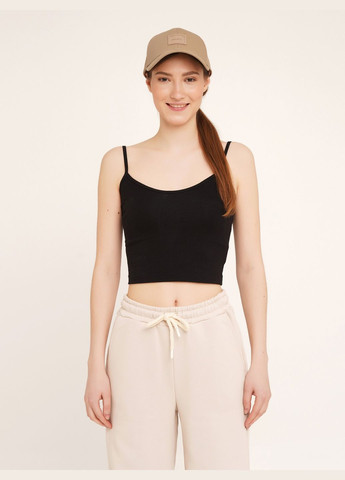 Топ однотонный женский WBC02381 Черный shop (2000990520104) LAWA (316012468)