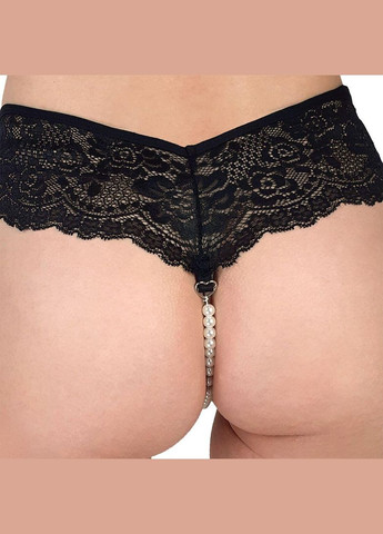 Сексуальные женские трусики Fabiana с жемчугом, черные, размер L-2XL Art of Sex (292862873)