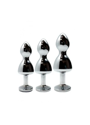 Металева анальна пробка Lollypop Double Ball Metal Plug Red S, діам. 2,8 см, довжина 8,5 см Wooomy (396563270)