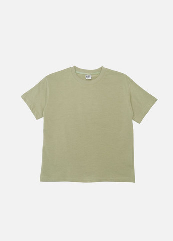 Оливковая летняя футболка с коротким рукавом для мальчика цвет оливковый цб-00243552 Lizi Kids