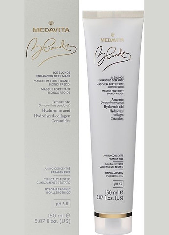 Маска для холодних відтінків блонду Blondie Ice Blonde Enhancing Deep Mask 500ml (1176403-195908) Medavita (368865941)