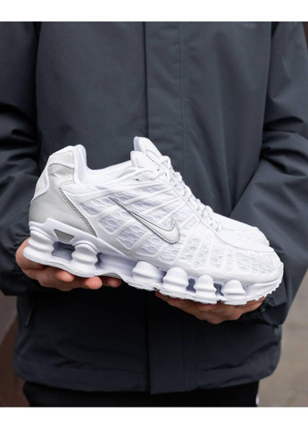 Білі Осінні кросівки чоловічі nike shox tl white найк шокс тл No Brand