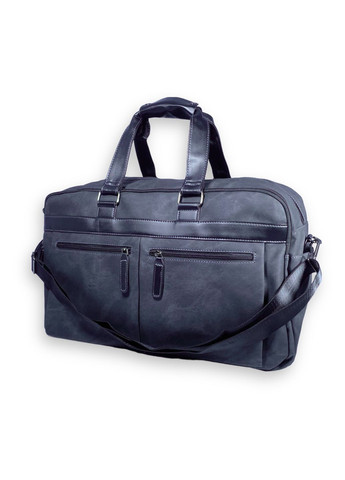 Дорожная сумка из экокожи 2 отдела три внутренних кармана боковые карманы размер: 50*30*22 см черный Filippini (285814914)