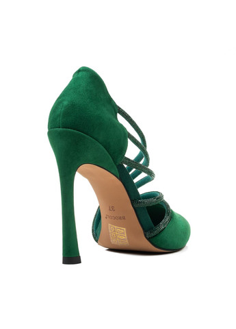 Brocoli Туфлі (2132ТА) зелений з натуральна замша, — літо (328912856)