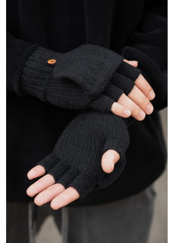 Теплые зимние сенсорные рукавицы без пальцев 3-30 Jude Black Without (363021005)