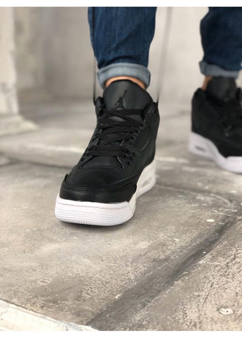 КРОССОВКИ ЖЕНСКИЕ NIKE AIR JORDAN RETRO 3 CYBER MONDAY BLACK НАЙК АИР ДЖОРДАН No Brand чёрные демисезоны (367174834)