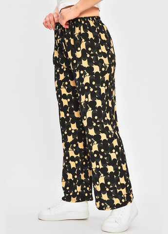 Штаны женские черного цвета с принтом Let's Shop (342325565)