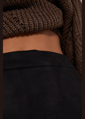 Черная длинная замшевая юбка Arjen