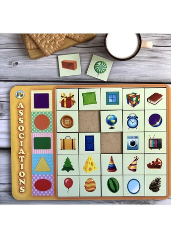 Деревянный пазл вкладыш «Геометрические фигуры» Ubumblebees (365639905)