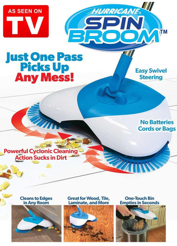 Диво віник ураган Spin Broom Hurricane механічний віник As Seen On TV (363321125)