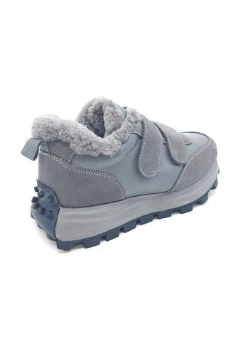 Сірі всесезонні жіночі кросівки зимові сірі шкіряні l-14-16 24 см (р) Lonza