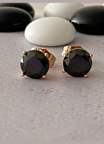 Позолочені Сережки-гвоздики д.8мм, Позолота No Brand (345742018)