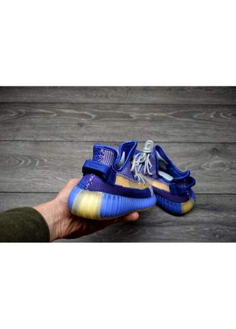 Синій кросівки чоловічі adidas yeezy boost 350 v3 blue адідас ізі буст сині демісезон No Brand