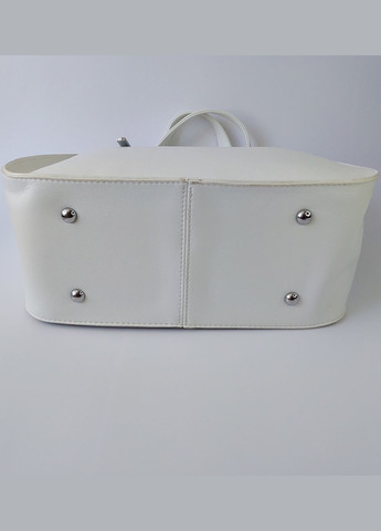 Сумка женская с двумя короткими ручками и ремешком на два отделения белого цвета Karlos Marconi (335821295)